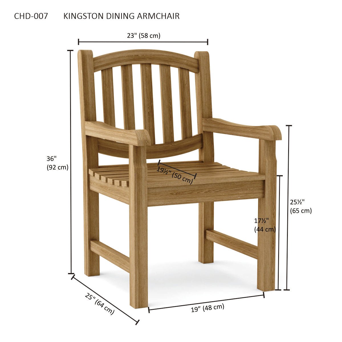 KINGSTON DINING ARMCHAIR - Clinch River Fishing USA