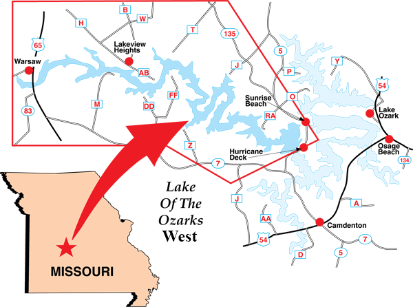 Fishing Hotspots Lake Of The Ozarks-Ne Mo