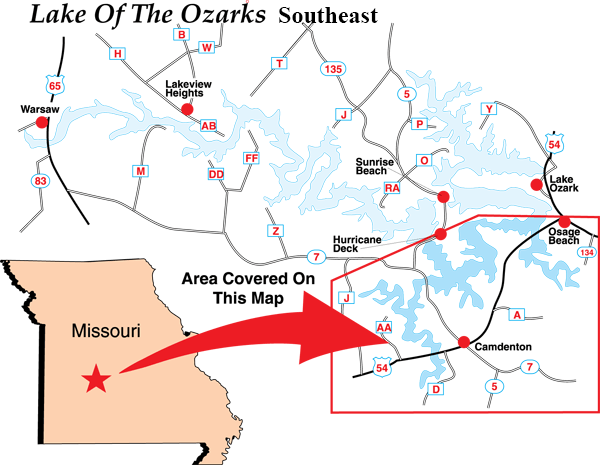Fishing Hotspots Lake Of The Ozarks-W Mo