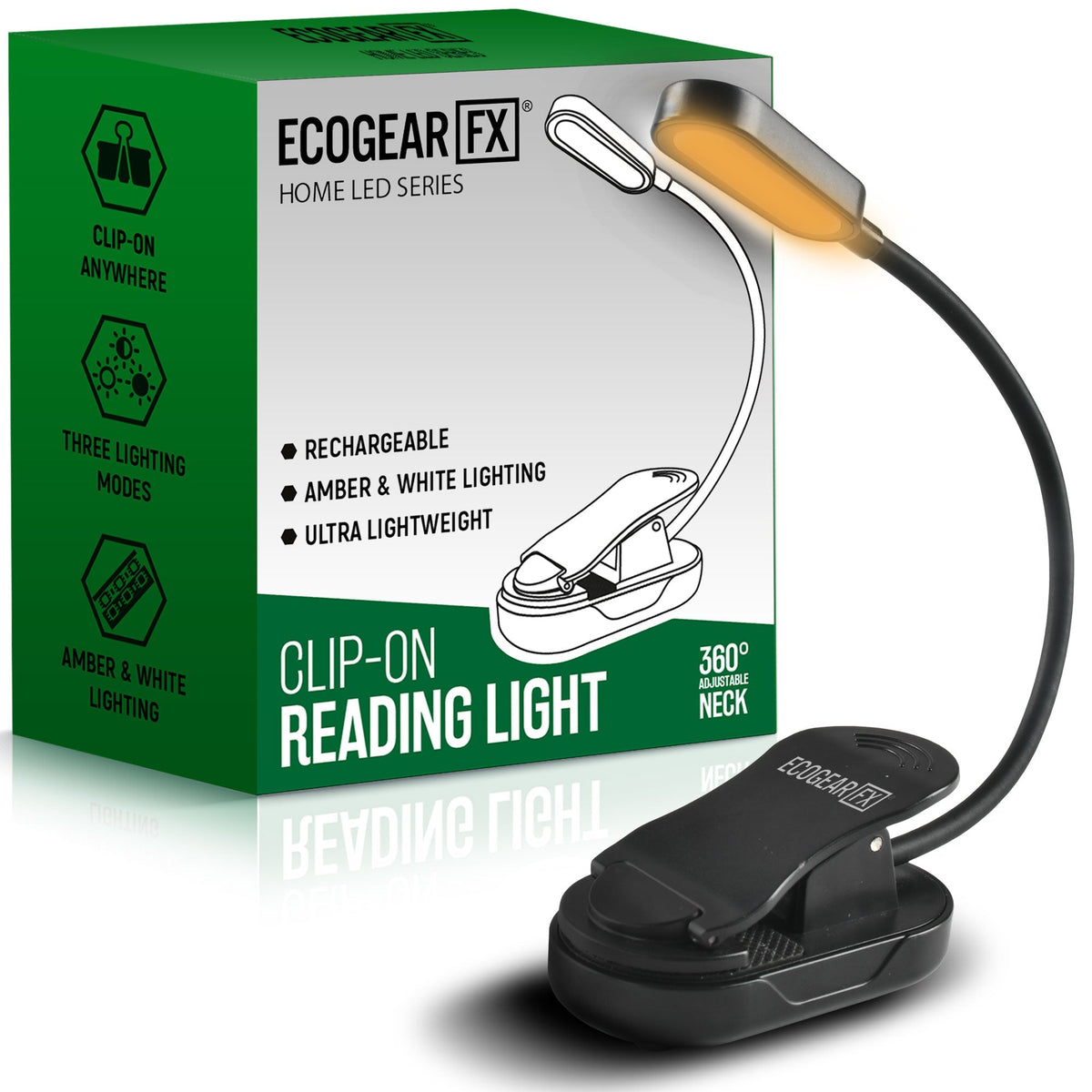 LED Clip - On Book Reading Light - Clinch River Fishing USA