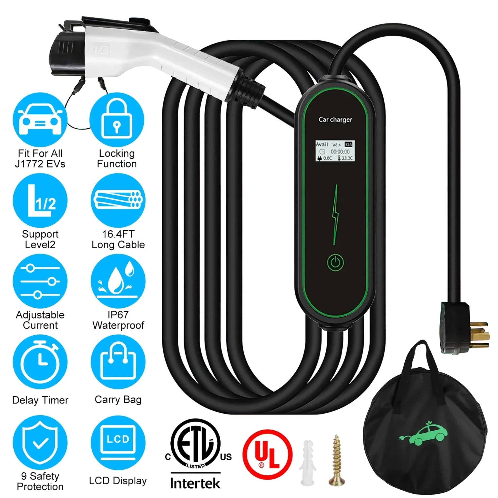 Level2 EV Charger Portable Electric Vehicle Charging Station - Clinch River Fishing USA