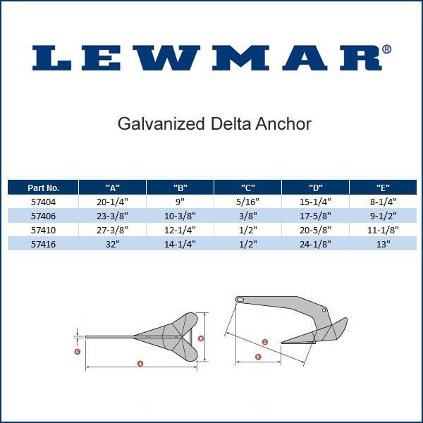 Lewmar Marine 14 Lb Gal Delta Anchor