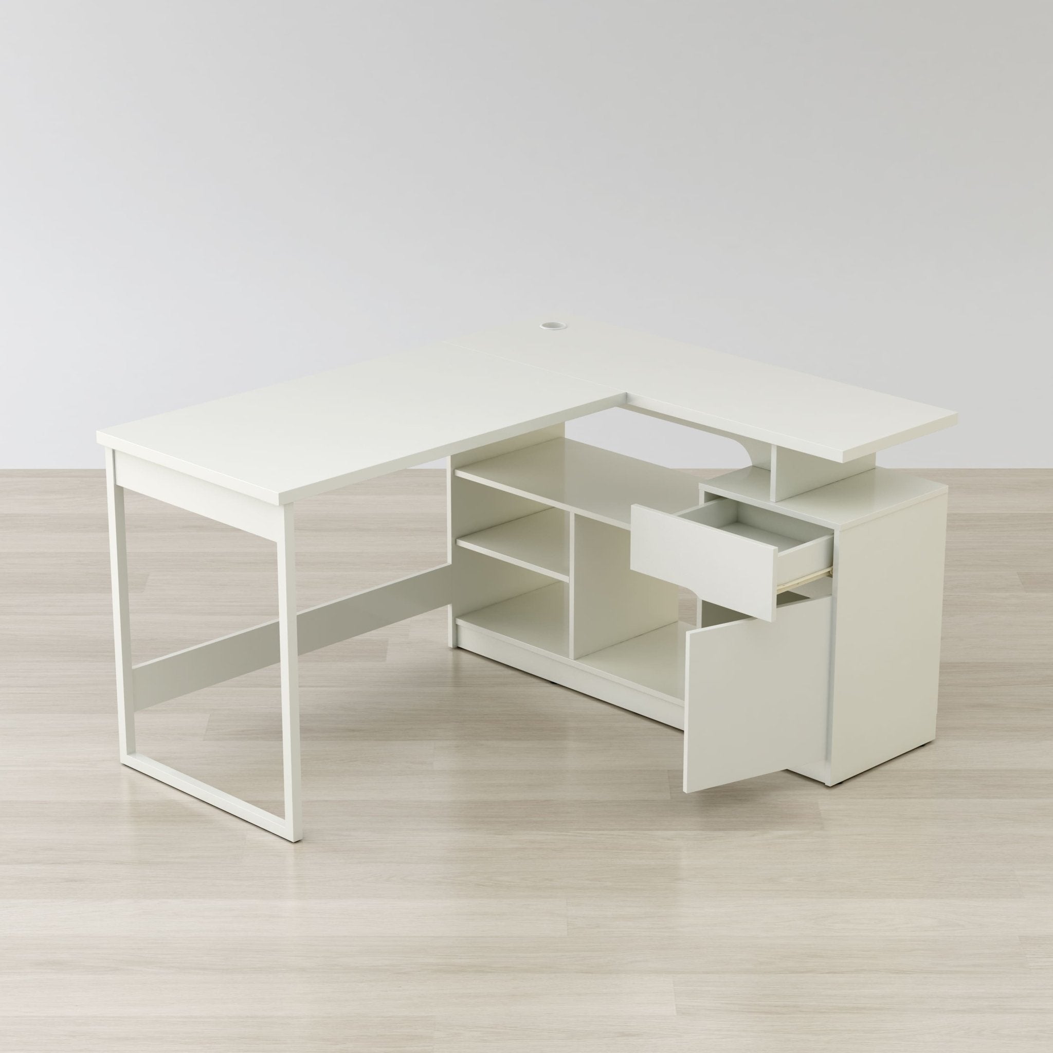 LEXI 55″ L-SHAPED CORNER DESK - Clinch River Fishing USA