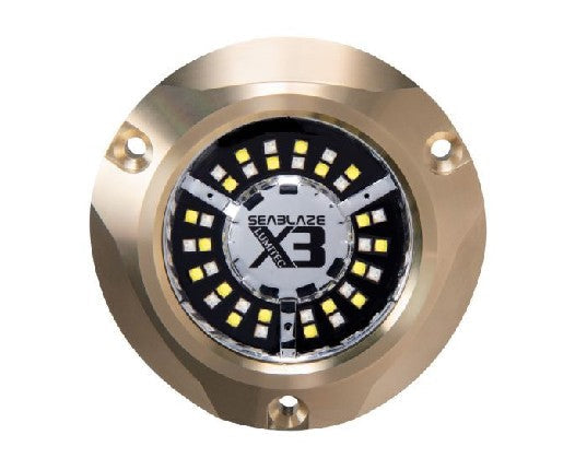 LUMITEC SeaBlaze X3 LED Underwater Light, Bronze, White/Blue | 101945
