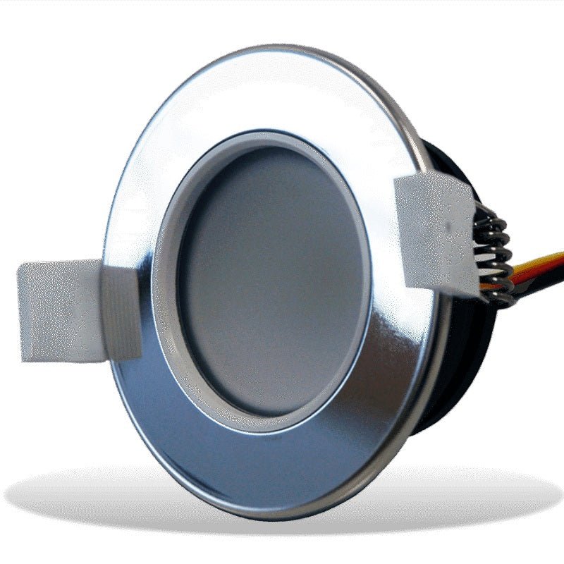 Lumishore LUX DL65 Downlight Full Spectrum CRGBW 12/24vDC 5 Watt Chrome Bezel - Clinch River Fishing USA