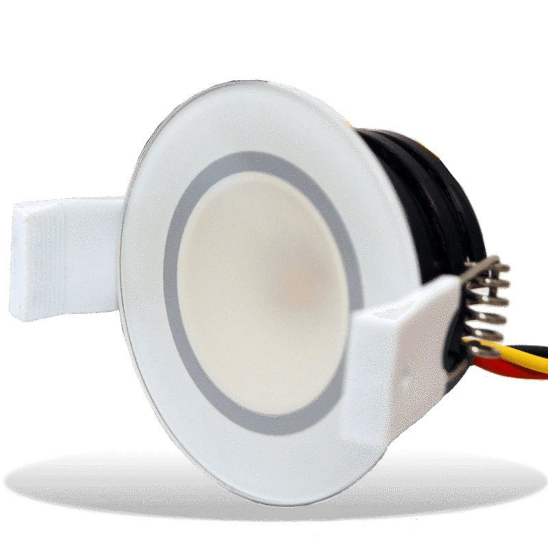 Lumishore LUX DL65 Downlight Full Spectrum CRGBW 12/24vDC 5 Watt White Bezel - Clinch River Fishing USA