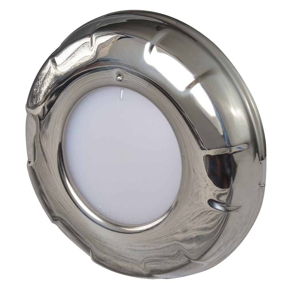 Lumitec Aurora - LED Dome Light - Polished SS Finish - 2-Color White/Blue Dimming - Clinch River Fishing USA