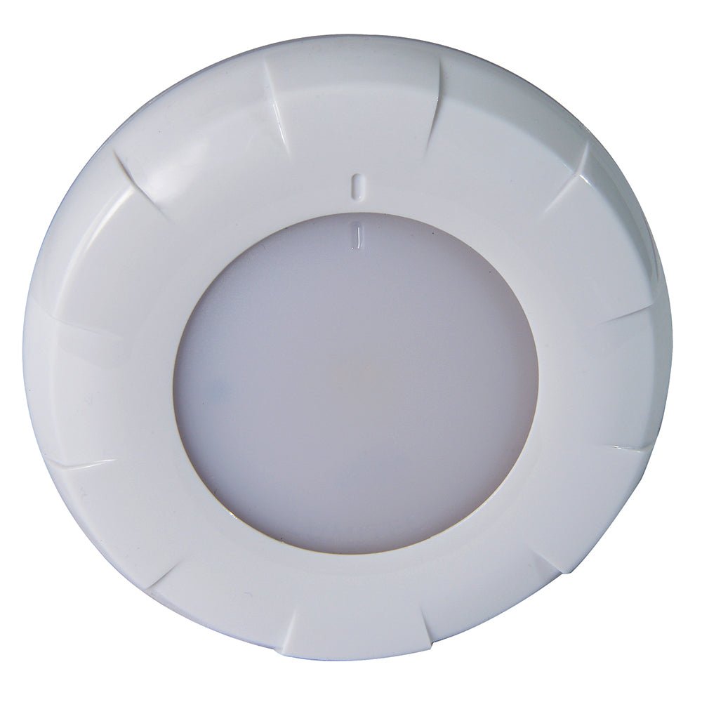 Lumitec Aurora LED Dome Light - White Finish - White/Blue Dimming - Clinch River Fishing USA