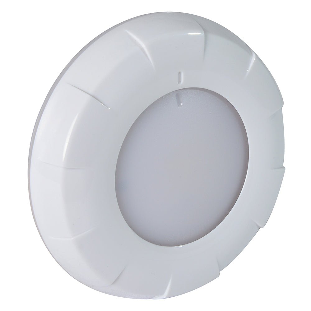 Lumitec Aurora LED Dome Light - White Finish - White/Blue Dimming - Clinch River Fishing USA