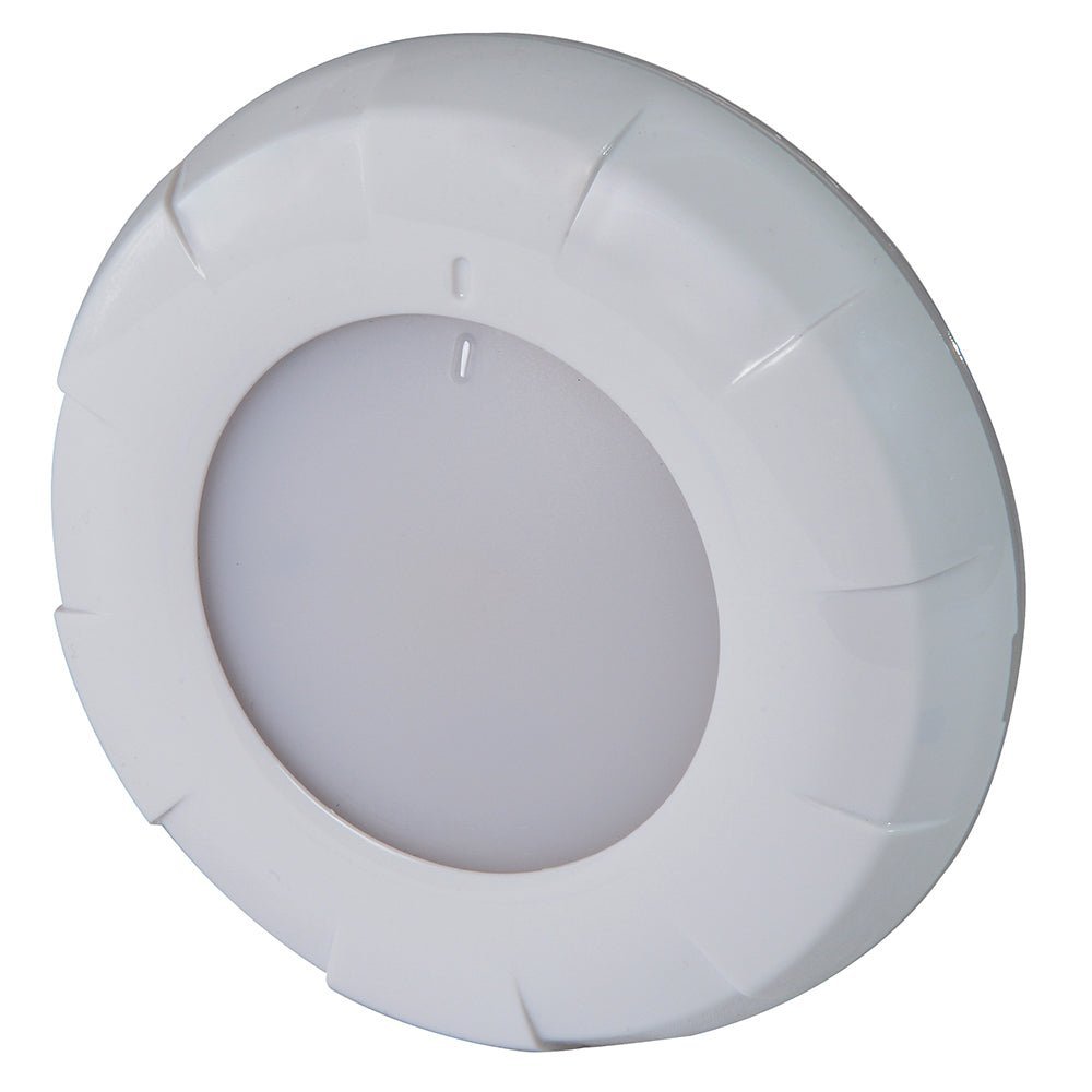 Lumitec Aurora LED Dome Light - White Finish - White/Blue Dimming - Clinch River Fishing USA