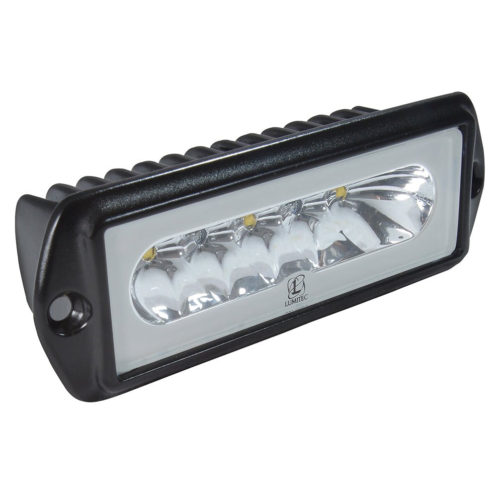 Lumitec Capri2 - Flush Mount LED Flood Light - Black Housing - 2 - Color White/Blue Dimming - Clinch River Fishing USA
