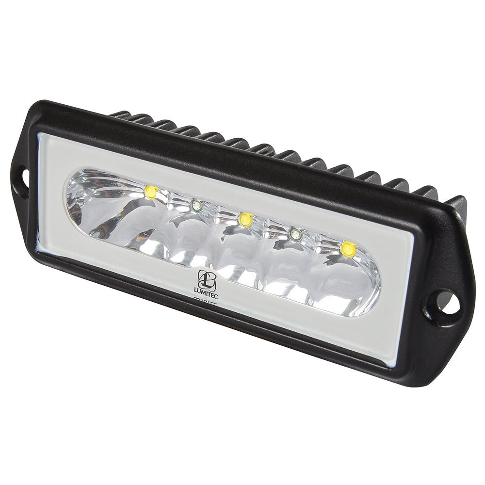Lumitec Capri2 - Flush Mount LED Flood Light - Black Housing - 2-Color White/Blue Dimming - Clinch River Fishing USA