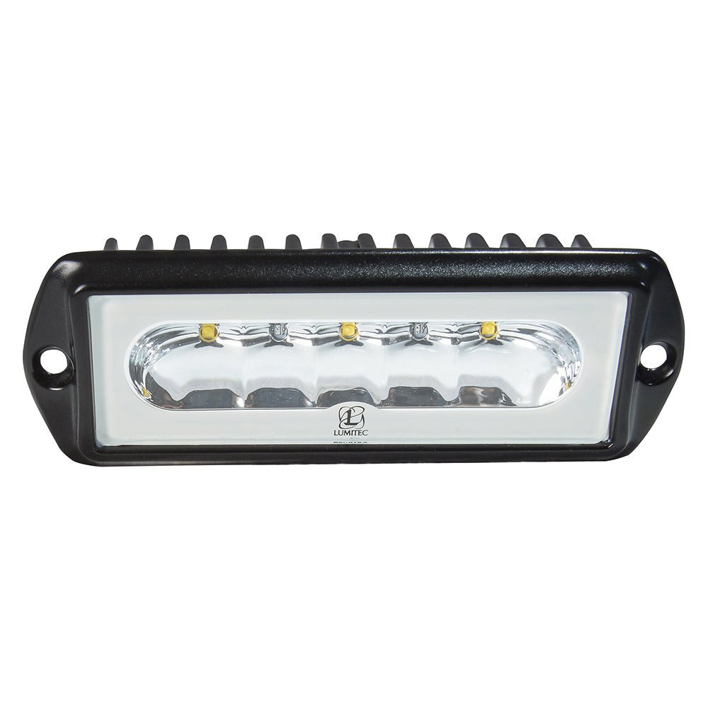 Lumitec Capri2 - Flush Mount LED Flood Light - Black Housing - 2-Color White/Blue Dimming - Clinch River Fishing USA