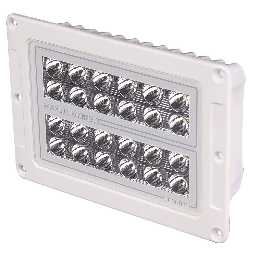Lumitec Maxillume h120 - Flush Mount Flood Light - White Housing - White Dimming - Clinch River Fishing USA