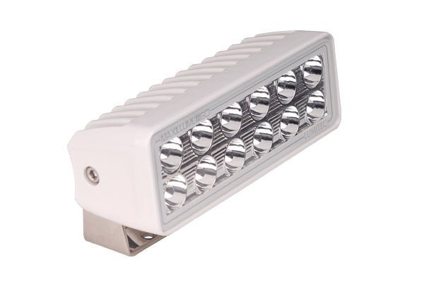 Lumitec Maxillume H60 Flood White LED Trunnion Mount White Finish 12/24V - Clinch River Fishing USA