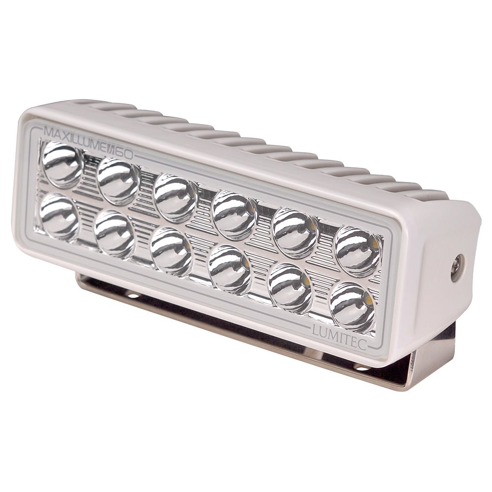 Lumitec Maxillume h60 - Trunnion Mount Flood Light - White Dimming - White Housing - Clinch River Fishing USA