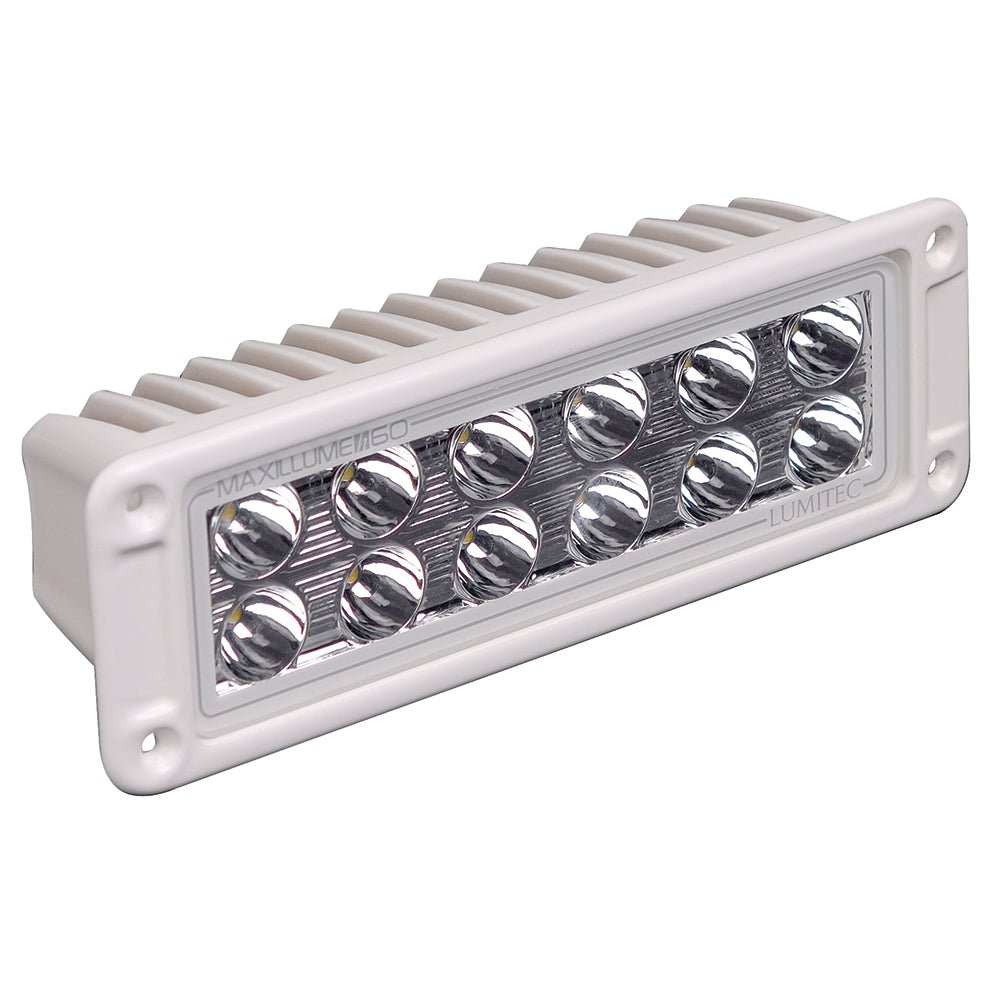 Lumitec Maxillumeh60 - Flush Mount Flood Light - White Housing - White Dimming - Clinch River Fishing USA
