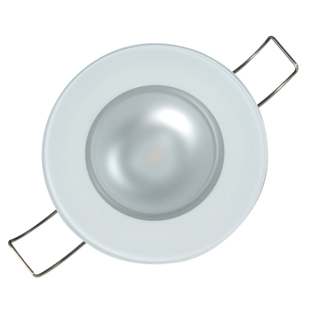 Lumitec Mirage - Flush Mount Down Light - Glass Finish/No Bezel - 4-Color Red/Blue/Purple Non Dimming w/White Dimming - Clinch River Fishing USA
