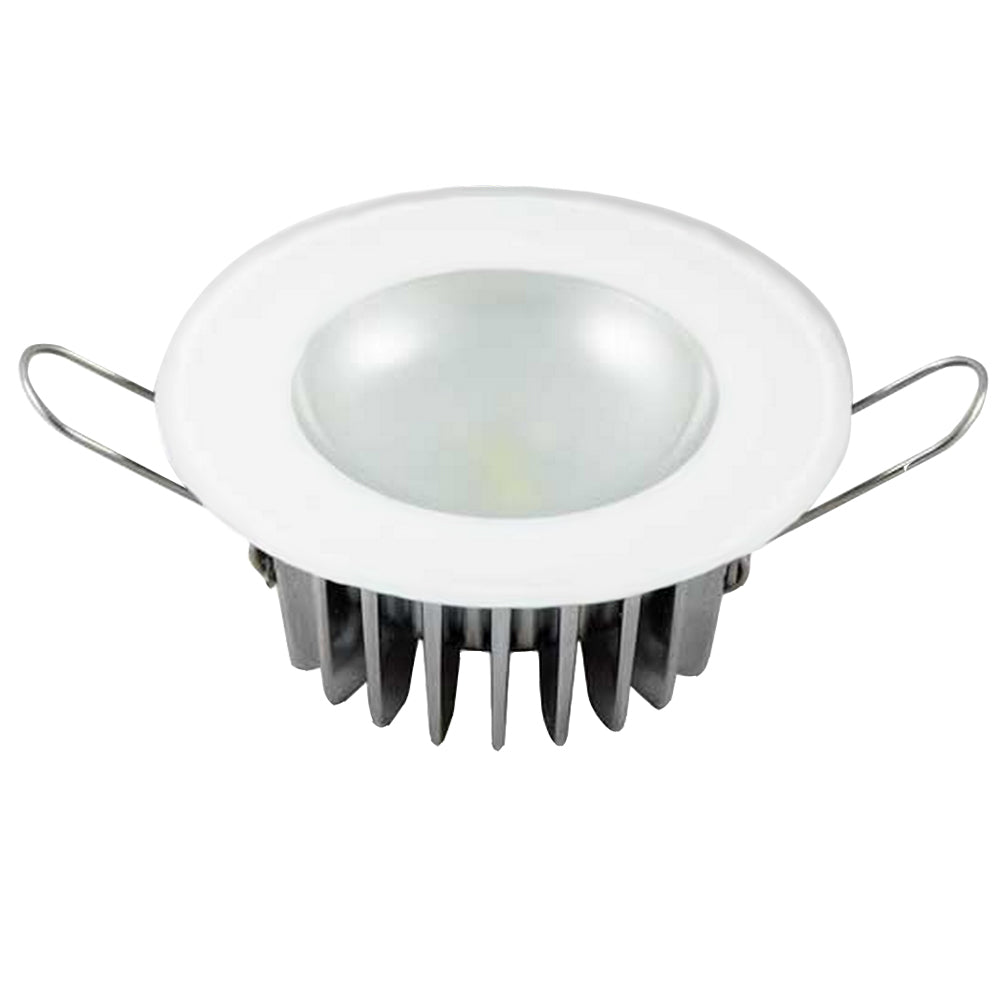 Lumitec Mirage - Flush Mount Down Light - Glass Finish/No Bezel - 4 - Color Red/Blue/Purple Non Dimming w/White Dimming - Clinch River Fishing USA