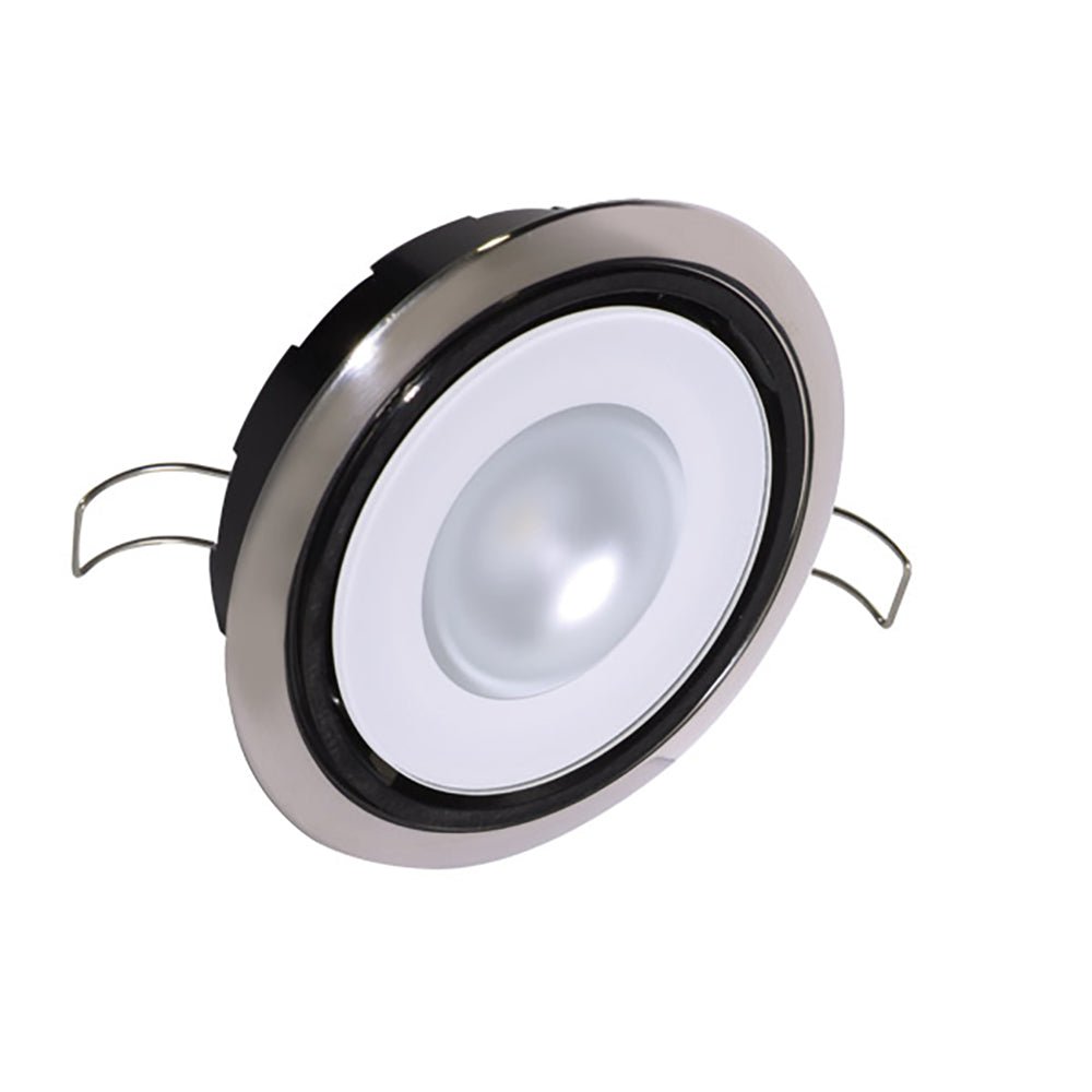 Lumitec Mirage Positionable Down Light - Spectrum RGBW Dimming - Polished Bezel - Clinch River Fishing USA