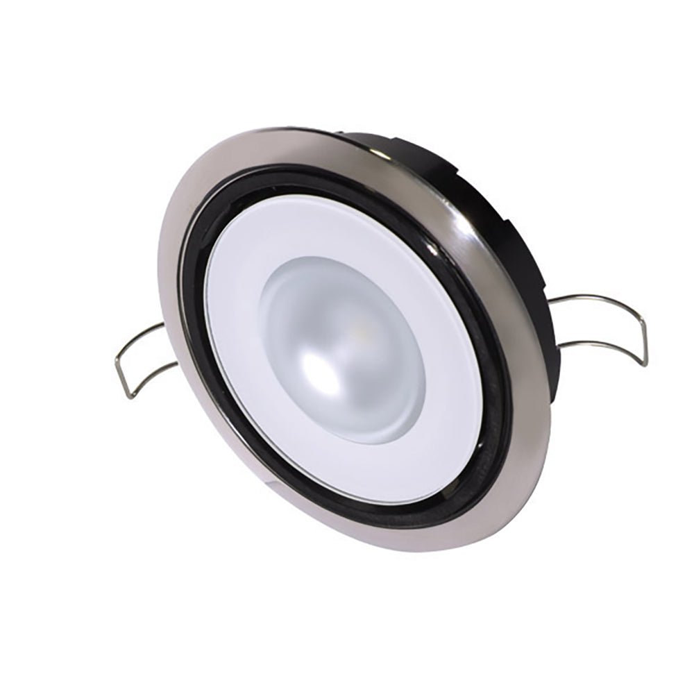 Lumitec Mirage Positionable Down Light - Spectrum RGBW Dimming - Polished Bezel - Clinch River Fishing USA
