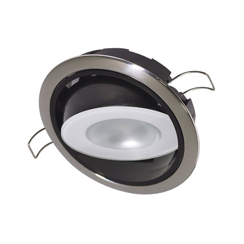 Lumitec Mirage Positionable Down Light - Spectrum RGBW Dimming - Polished Bezel - Clinch River Fishing USA
