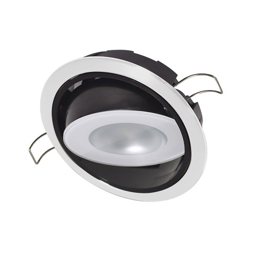 Lumitec Mirage Positionable Down Light - Spectrum RGBW Dimming - White Bezel - Clinch River Fishing USA