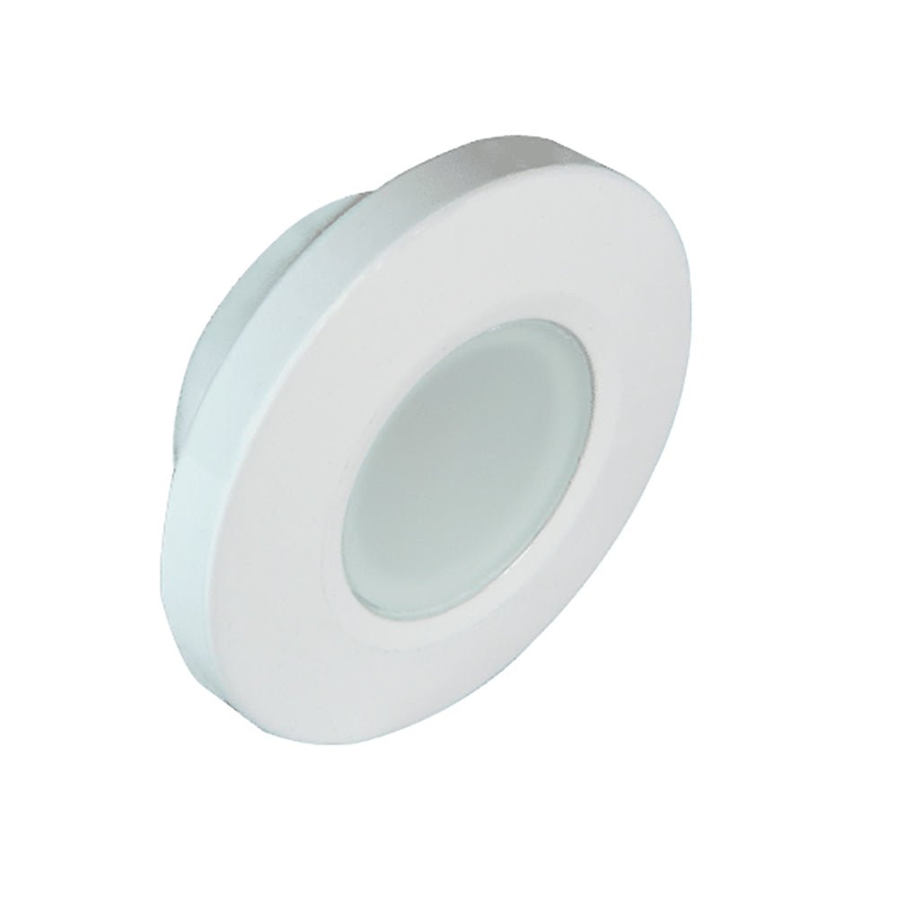 Lumitec Orbit - Flush Mount Down Light - White Finish - 2-Color Blue/White Dimming - Clinch River Fishing USA