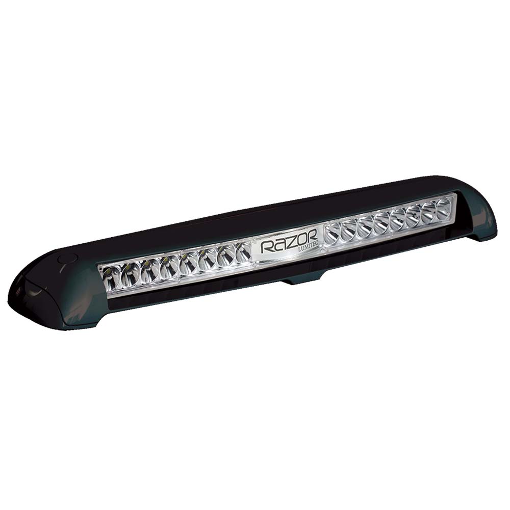 Lumitec Razor Light Bar - Flood - Black Housing - Flush Mount - Clinch River Fishing USA