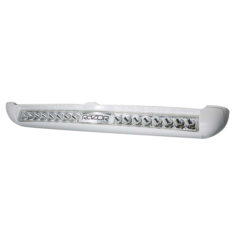 Lumitec Razor Light Bar - Spot - White Housing w/Inverted Logo Flush Mount - Clinch River Fishing USA