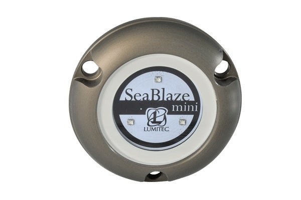 Lumitec Seablaze Mini White LED Underwater Light Brushed Finish 12/24v 2-Pack - Clinch River Fishing USA