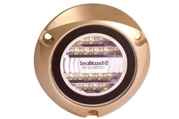 Lumitec Seablaze X2 Dual Color Blue/White LED Surface Mount Bronze Housing 12/24v - Clinch River Fishing USA