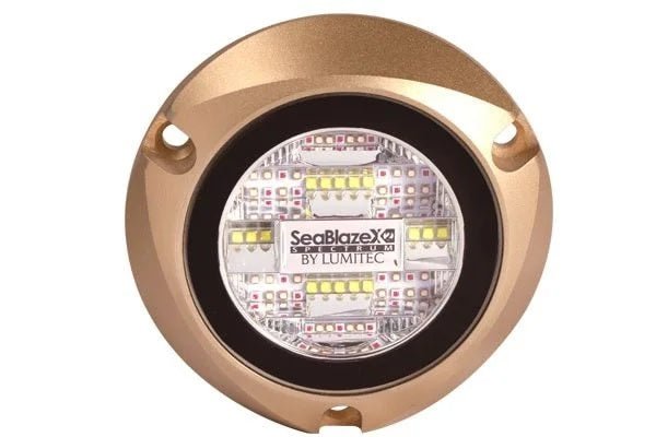 Lumitec Seablaze X2 Spectrum RGBW LED Surface Mount Bronze Housing 12/24v - Clinch River Fishing USA