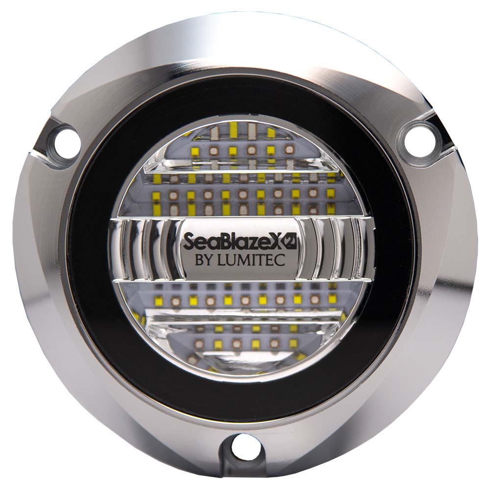 Lumitec SeablazeX2 Underwater Light Dual Color White Blue Polished Housing - Clinch River Fishing USA