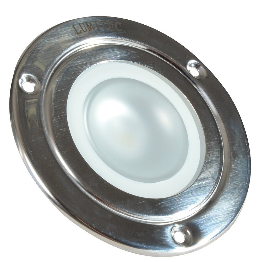 Lumitec Shadow - Flush Mount Down Light - Polished SS Finish - 3-Color Red/Blue Non Dimming w/White Dimming - Clinch River Fishing USA