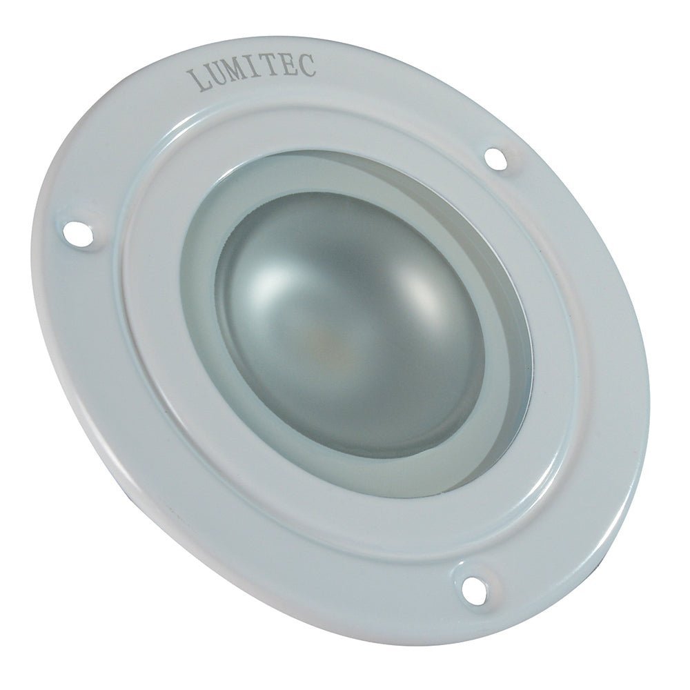 Lumitec Shadow - Flush Mount Down Light - White Finish - 3-Color Red/Blue Non-Dimming w/White Dimming - Clinch River Fishing USA