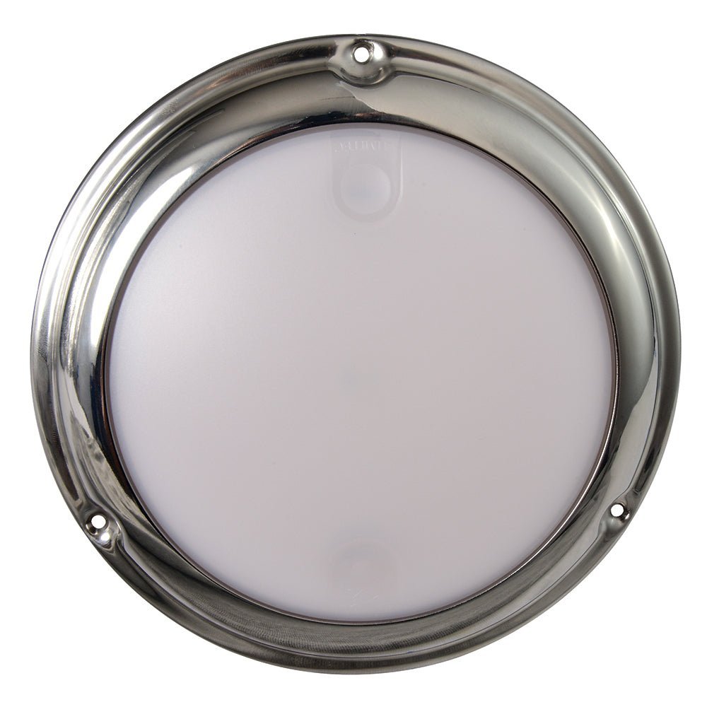 Lumitec TouchDome - Dome Light - Polished SS Finish - 2-Color White/Blue Dimming - Clinch River Fishing USA
