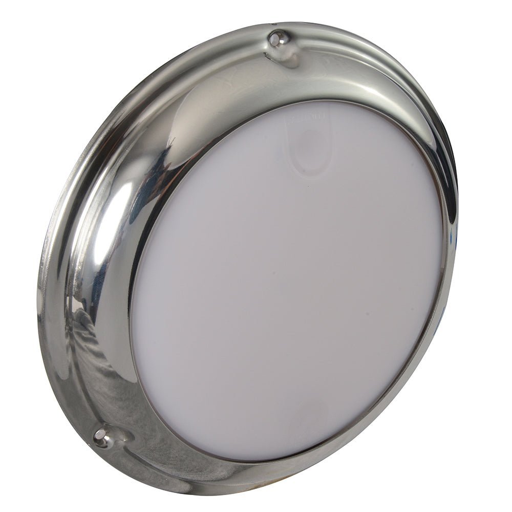 Lumitec TouchDome - Dome Light - Polished SS Finish - 2-Color White/Red Dimming - Clinch River Fishing USA