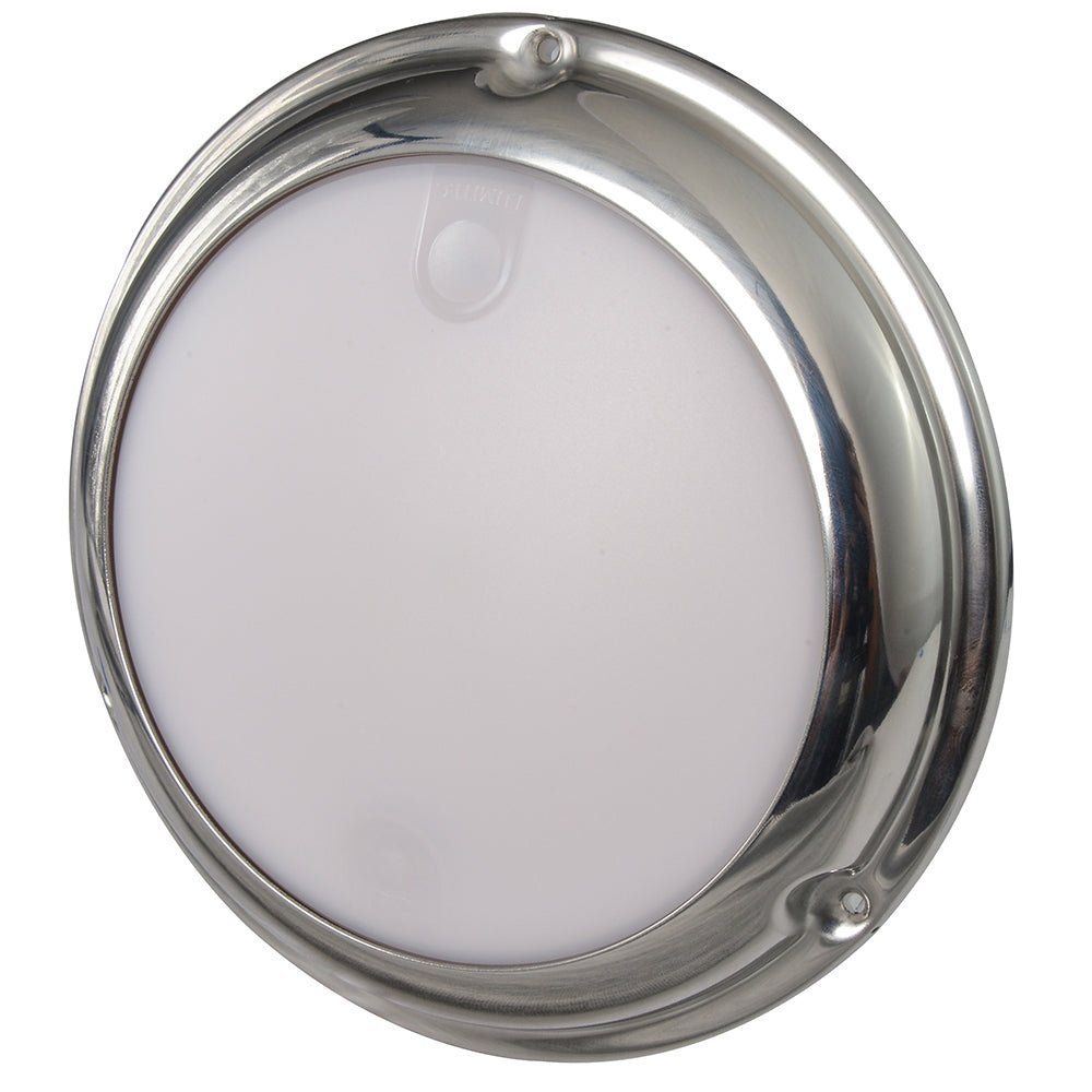 Lumitec TouchDome - Dome Light - Polished SS Finish - 2-Color White/Red Dimming - Clinch River Fishing USA
