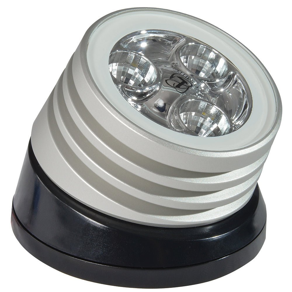 Lumitec Zephyr LED Spreader/Deck Light -Brushed, Black Base - White Non-Dimming - Clinch River Fishing USA