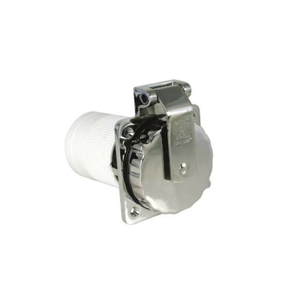 Marinco S.S. Inlet 50A 125/250 W/Back