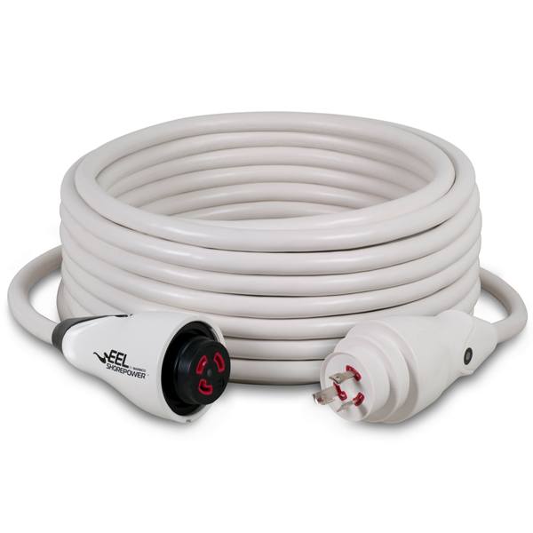 Marinco Eel 50' Cordset 30A White