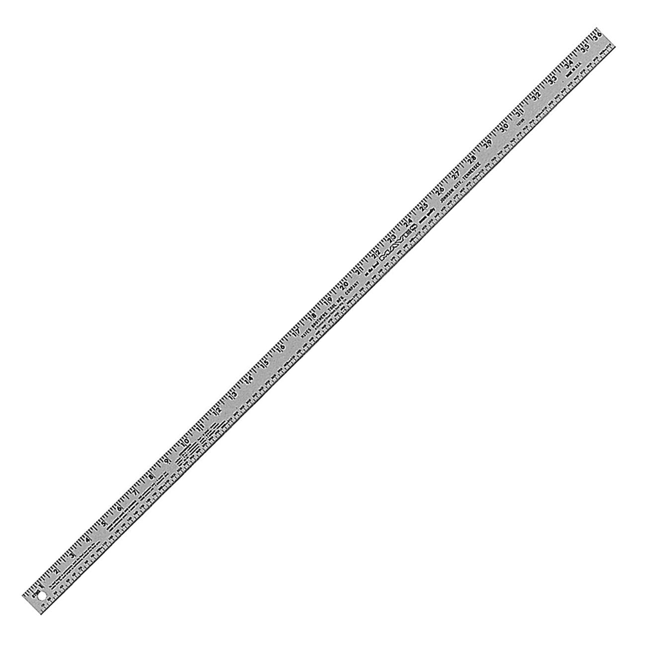 Mayes 36 Inch x 1 Inch Aluminum Ruler - Clinch River Fishing USA