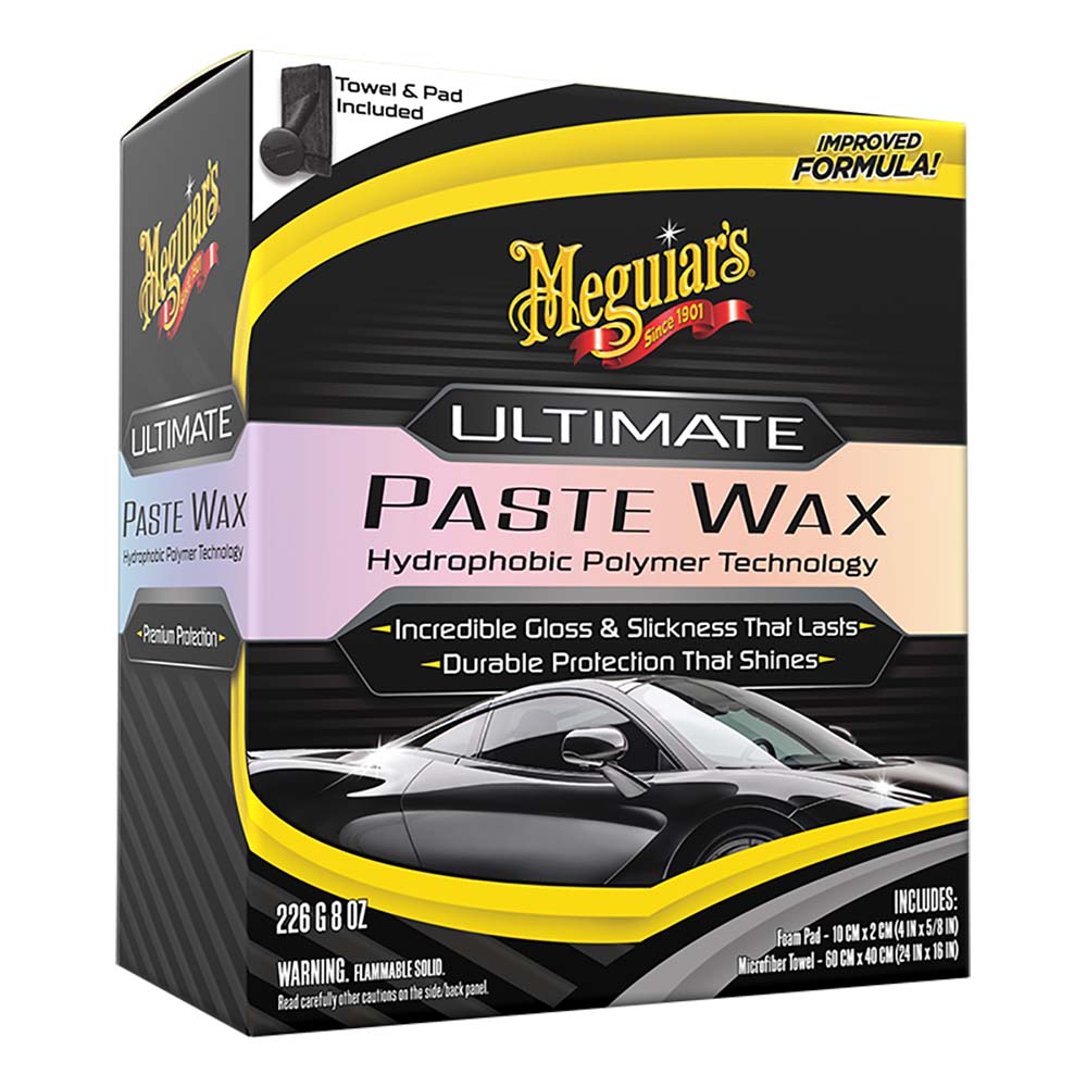 Meguiar's Ultimate Paste Wax - Long-Lasting, Easy to Use Synthetic Wax - 8oz - Clinch River Fishing USA