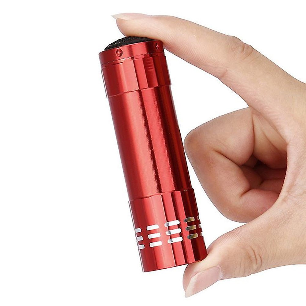 Metal Handheld Red Flashlight with Nylon Wrist Strap - Clinch River Fishing USA
