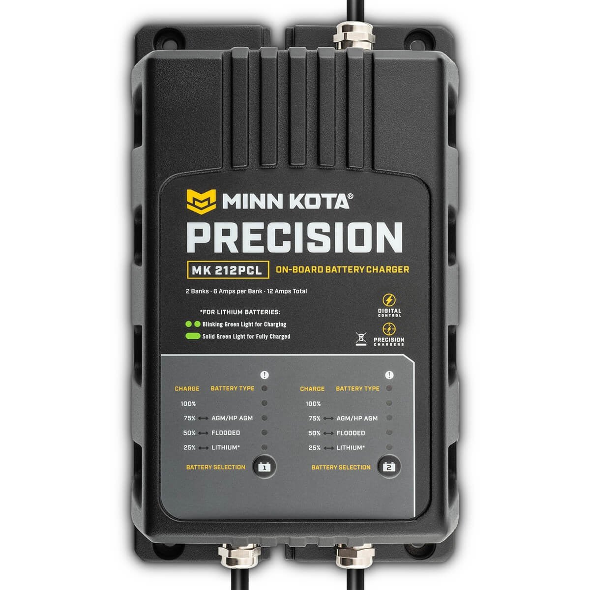 Minn Kota MK212PCL Precision Charger 2 Bank 6 Amps - Clinch River Fishing USA