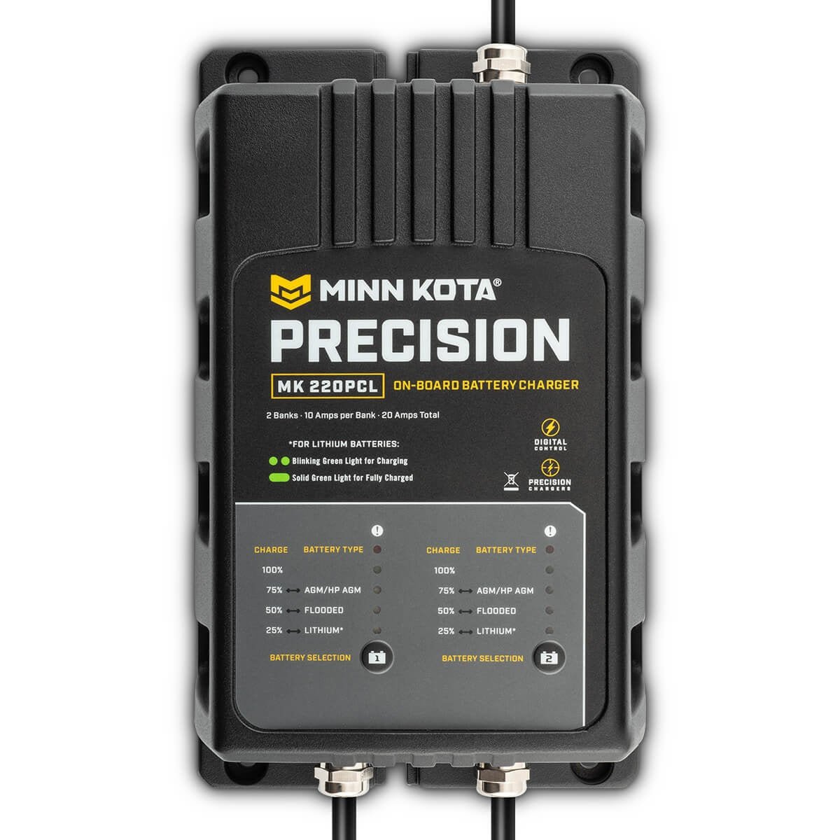 Minn Kota MK220PCL Precision Charger 2 Bank 10 Amps - Clinch River Fishing USA