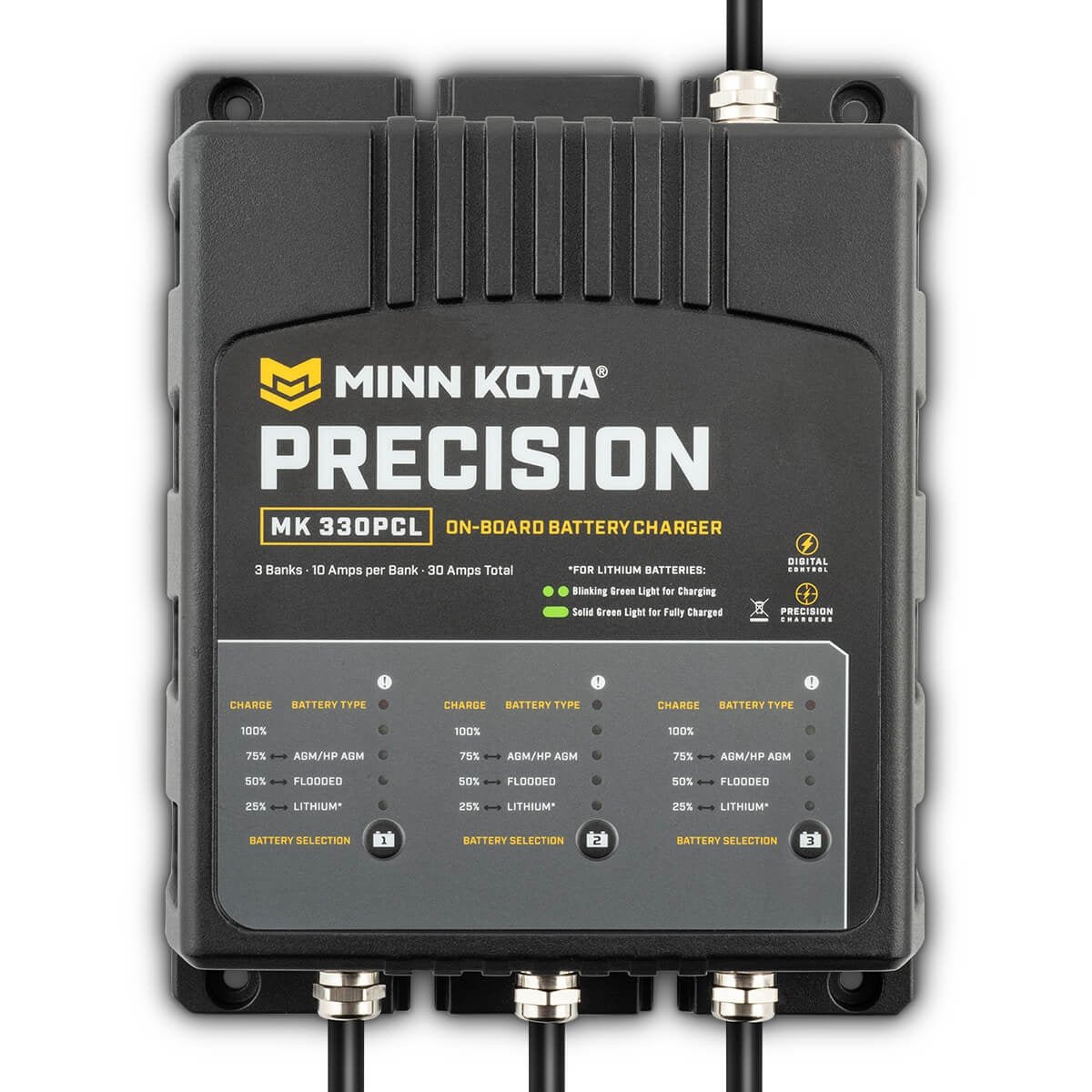 Minn Kota MK330PCL Precision Charger 3 Bank 10 Amps - Clinch River Fishing USA