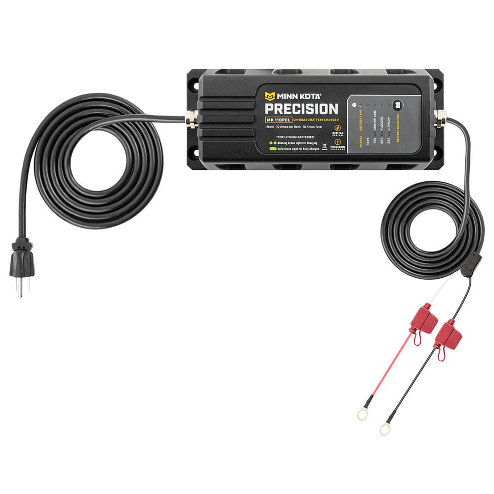 Minn Kota On-Board Precision Charger MK-110 PCL 1 Bank x 10 AMP LI Optimized Charger - Clinch River Fishing USA