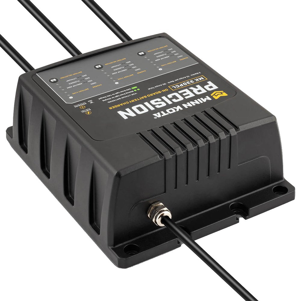 Minn Kota On - Board Precision Charger MK - 330 PCL 3 Bank x 10 AMP LI Optimized Charger - Clinch River Fishing USA